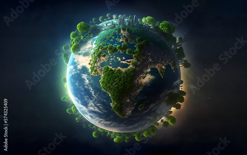 Stunning Green Earth Views from Space © MAJGraphics
