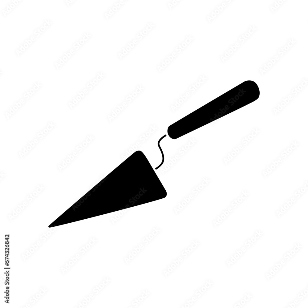 Trowel icon vector. Putty knife illustration sign. spatula symbol or logo. 