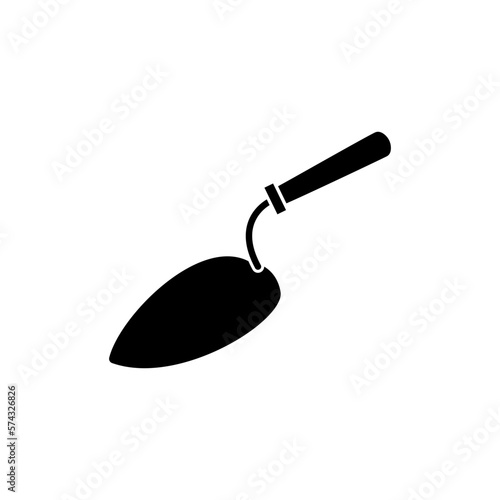 Trowel icon vector. Putty knife illustration sign. spatula symbol or logo. 