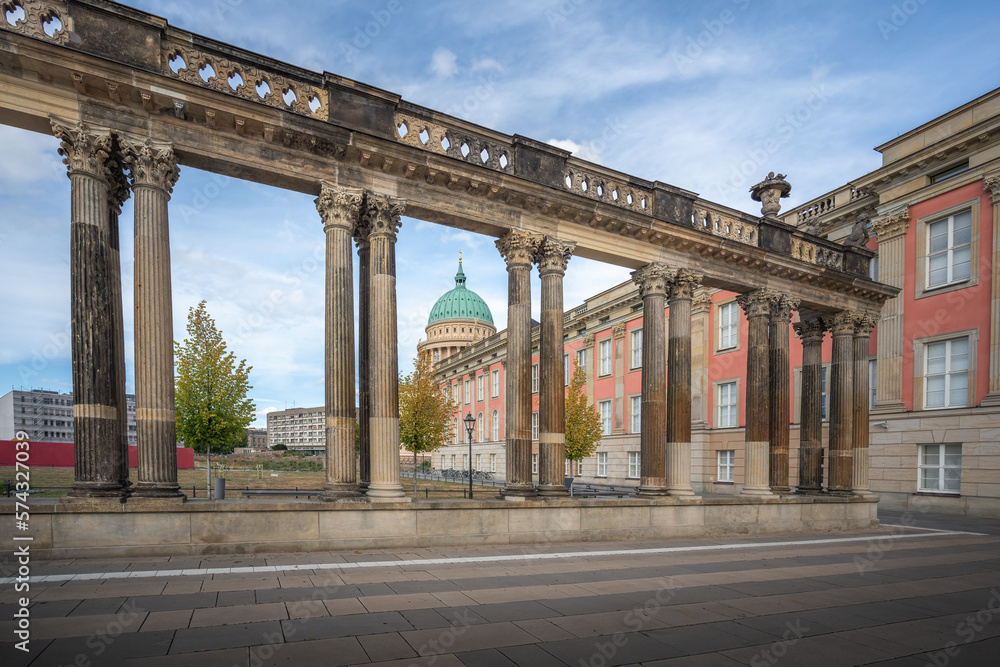 Ringer Colonnade and St. Nicholas Church - Potsdam, Brandenburg, Germany