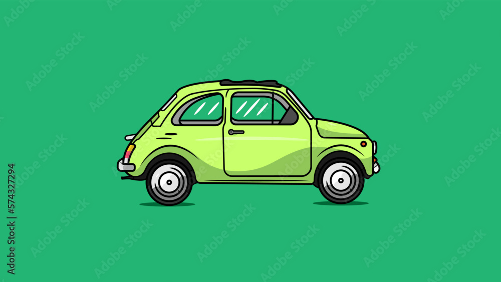 car on a green background 
Mr. Bean Car
Car illustration
Mini Cooper