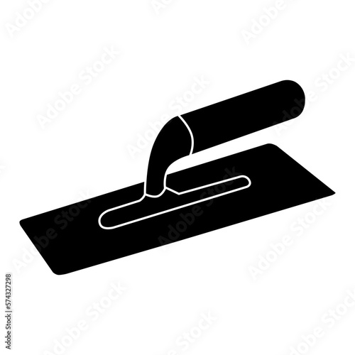 Trowel icon vector. Putty knife illustration sign. spatula symbol or logo.  photo