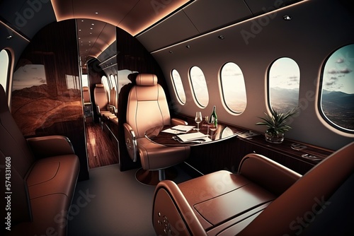 Luxury jet interior . Ai. Modern business airline © Ara Hovhannisyan