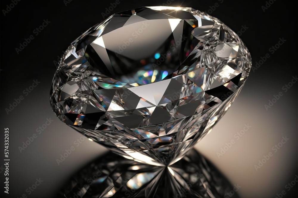 Diamond, gems jewelry, clear sparkling surface and unique cut (Ai generated) Diamond, gems jewelry, clear sparkling surface and unique cut (Ai generated)