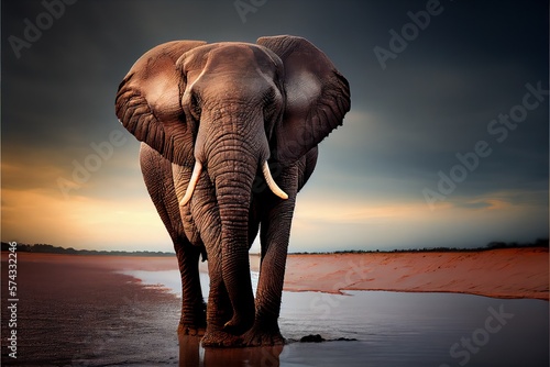 Elephant, Safari animal wildlife (Ai generated) © thesweetsheep