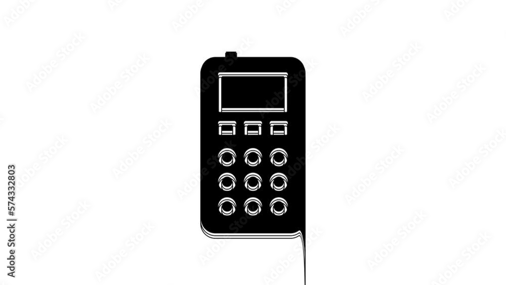 Black Remote control icon isolated on white background. 4K Video motion graphic animation Black Remote control icon isolated on white background. 4K Video motion graphic animation