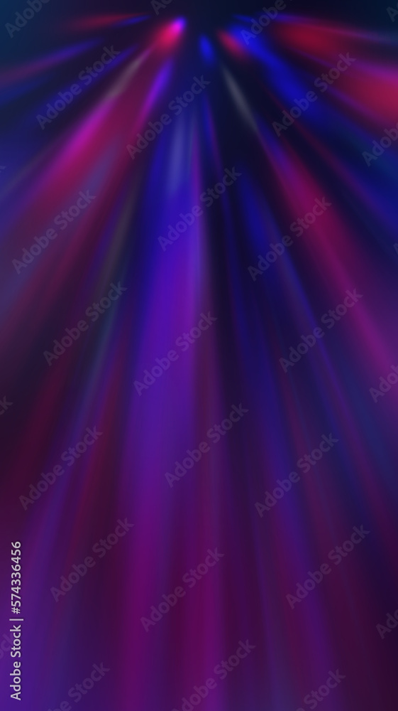Fototapeta premium Dark fractal, abstract background. Bright neon lines, waves. Blurred laser shapes