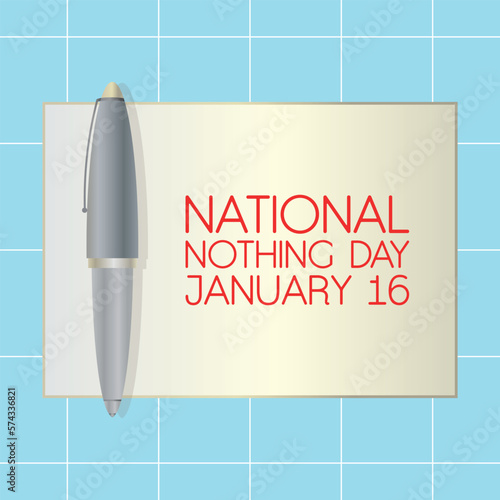 National Nothing Day . Design suitable for greeting card poster and banner