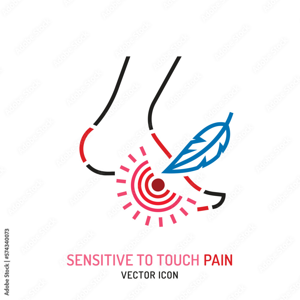 Foot pain type sign. Editable vector illustration - obrazy, fototapety, plakaty 