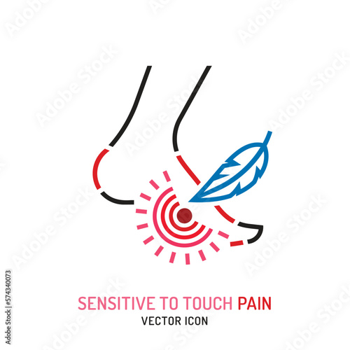 Foot pain type sign. Editable vector illustration