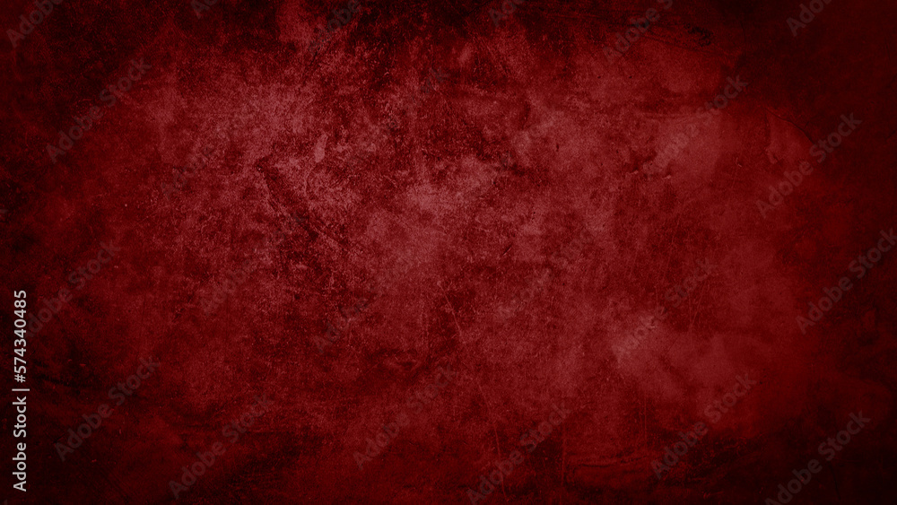 Abstract dark bloody red scratched concrete texture background, template for halloween or other designs.