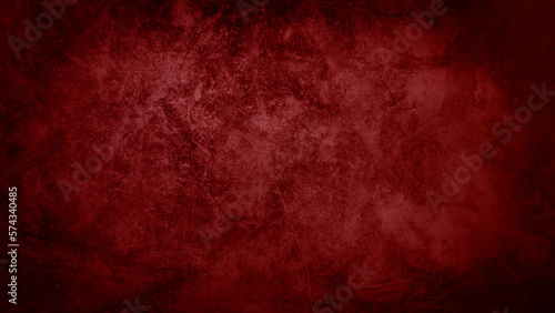 Abstract dark bloody red scratched concrete texture background, template for halloween or other designs. photo
