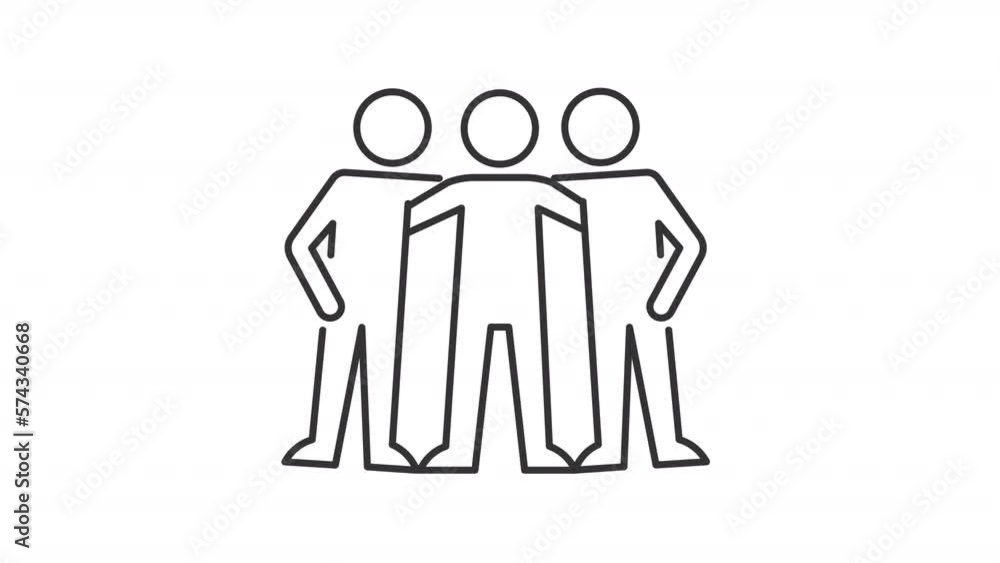 Animated friendship linear icon. Affiliate motivation. Strong relationship. Alliance. Seamless loop HD video with alpha channel on transparent background. Outline motion graphic animation Animated friendship linear icon. Affiliate motivation. Strong relationship. Alliance. Seamless loop HD video with alpha channel on transparent background. Outline motion graphic animation