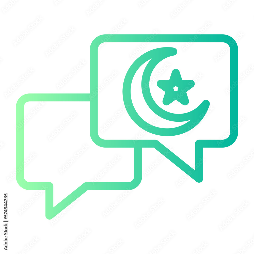 Fototapeta premium greeting gradient icon