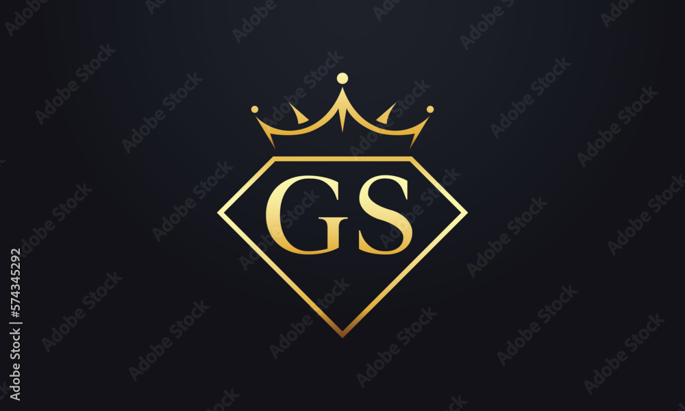 Diamond crown vector. Luxury queen logo for jewelry vector with letters Diamond crown vector. Luxury queen logo for jewelry vector with letters