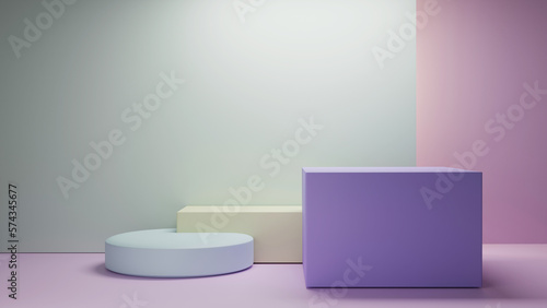 3d render of stand backdrop design