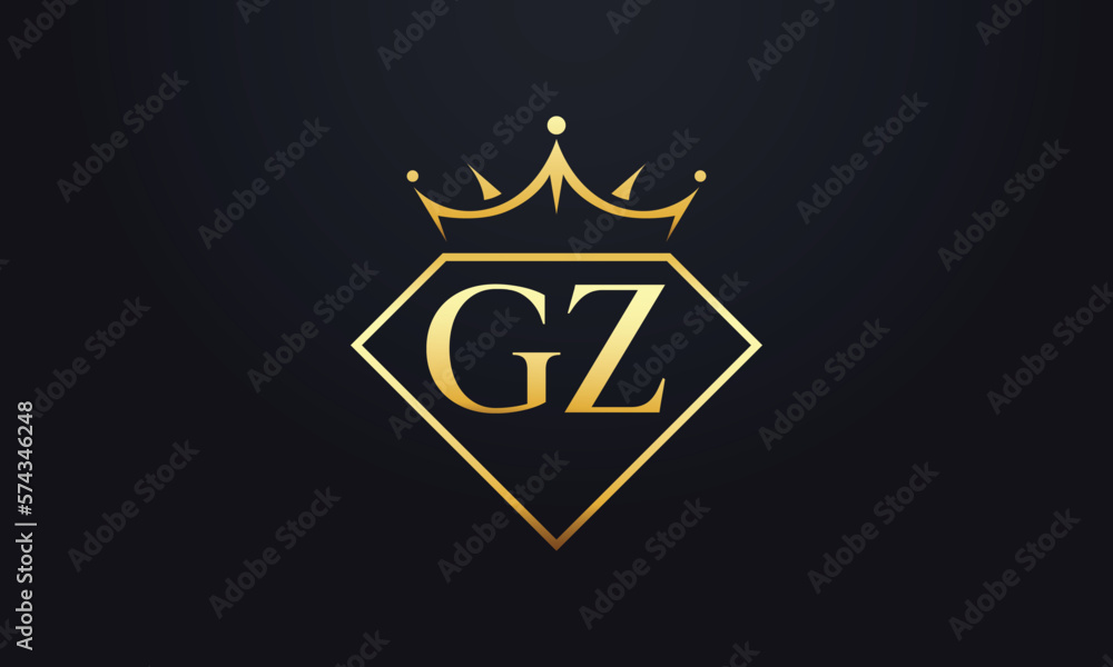 Diamond crown vector. Luxury queen logo for jewelry vector with letters Diamond crown vector. Luxury queen logo for jewelry vector with letters