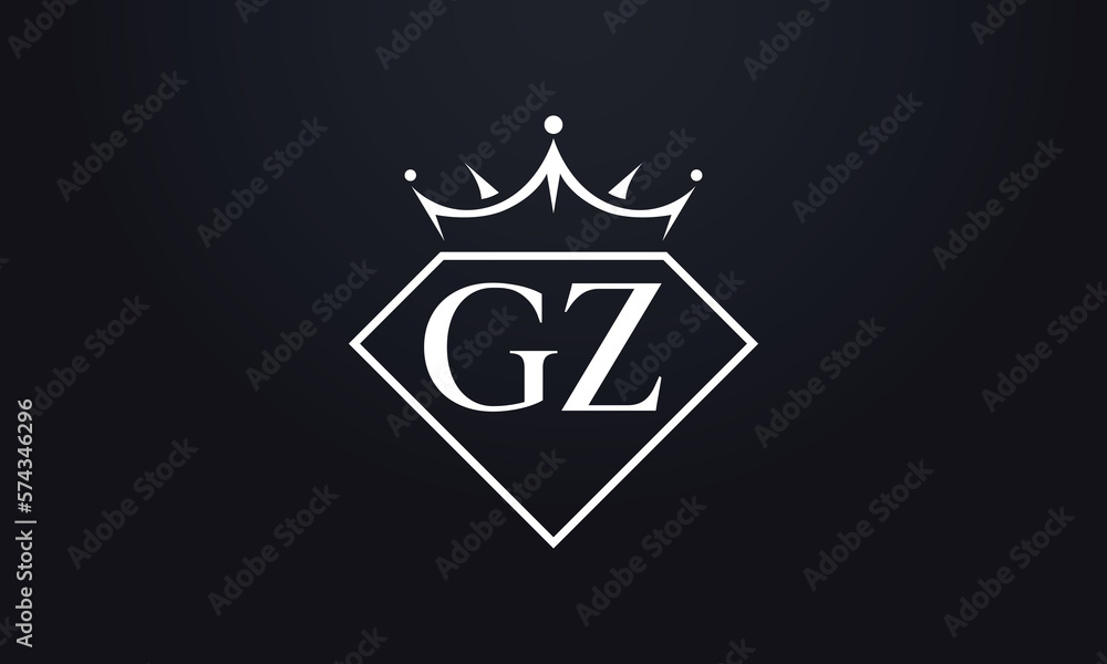 Diamond crown vector. Luxury queen logo for jewelry vector with letters Diamond crown vector. Luxury queen logo for jewelry vector with letters