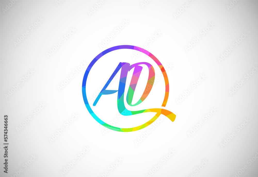 Initial Letter A D Low Poly Logo Design Vector Template. Graphic Alphabet Symbol For Corporate Business Identity Initial Letter A D Low Poly Logo Design Vector Template. Graphic Alphabet Symbol For Corporate Business Identity