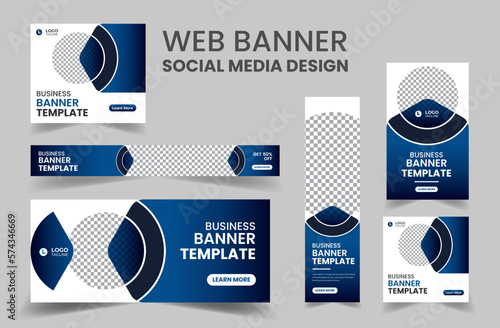 Business banner web template bundle design, Social Media Cover ads banner, flyer, invitation card