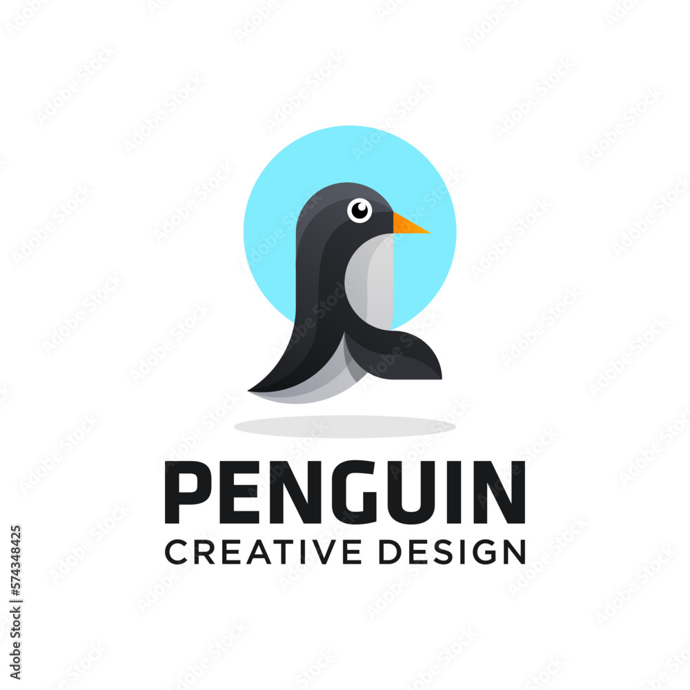 Obraz premium Penguin logo, best quality, photo wallpaper, poster, sticker.