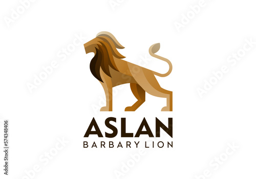 Fototapete Lion logo with modern style