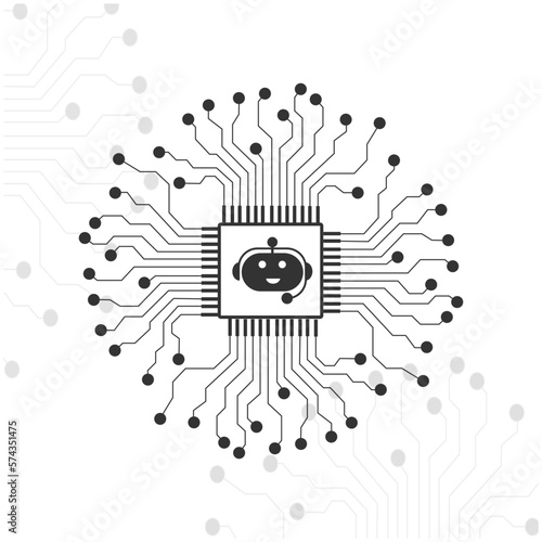 Digital chatbot, chatGPT, robot application, conversation assistant concept.