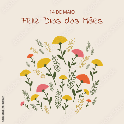 Dia das mães com flores