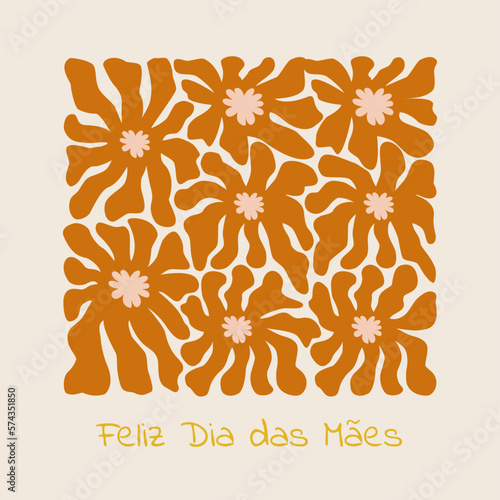 Cartão floral para dia das mães