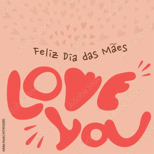 Cartão de feliz dia das mães