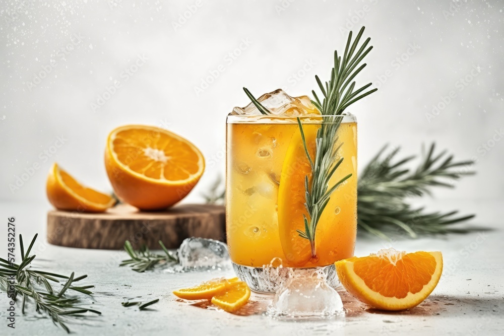 Fresh orange juice, Generative AI Fresh orange juice, Generative AI