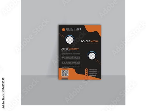 Colorefull flyer design,multiple flyer layout with orang colore,Annual report,Crative Leaflet size,Collect for modern design,
