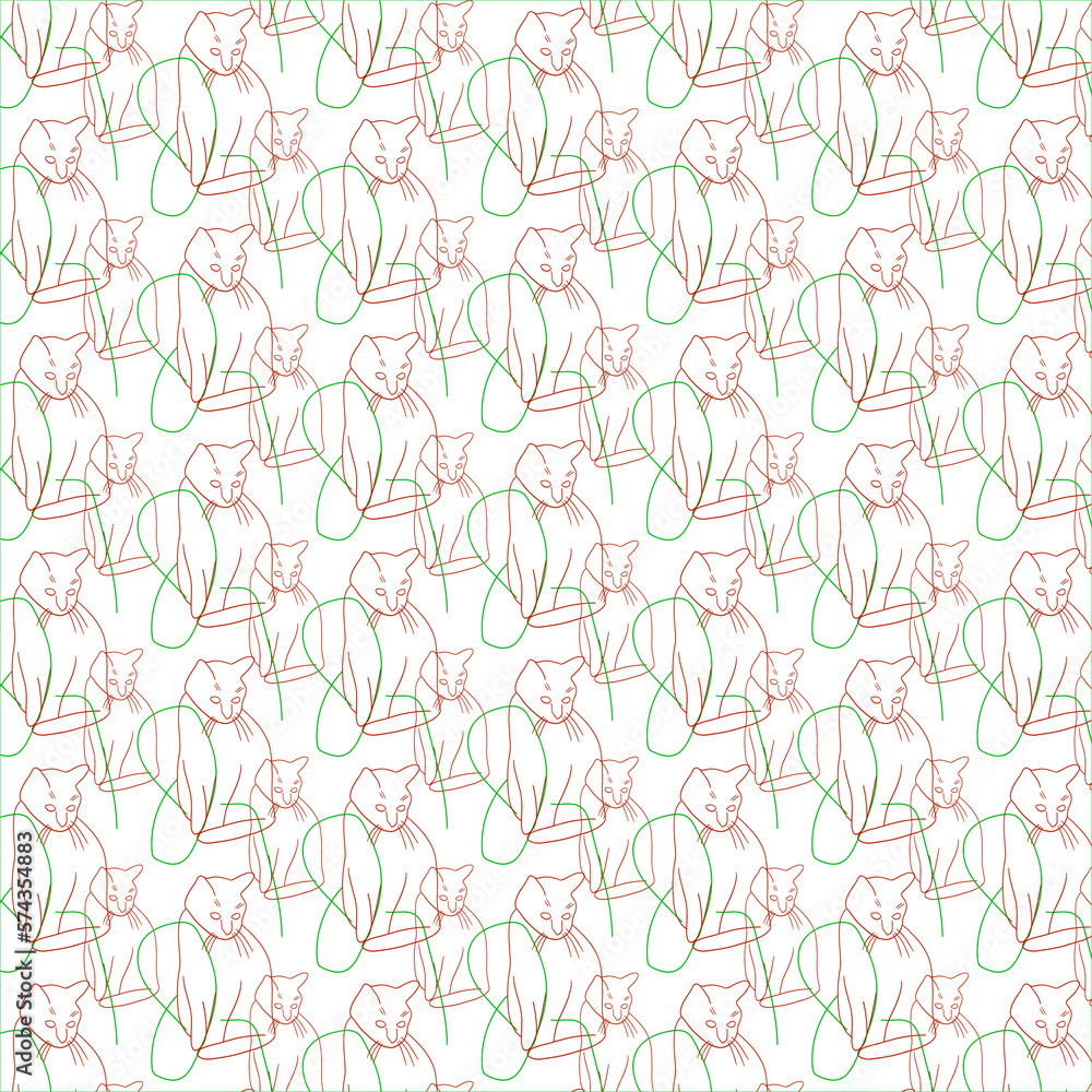 abstract orange cat pattern abstract orange cat pattern