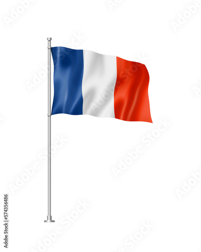French flag isolated on white