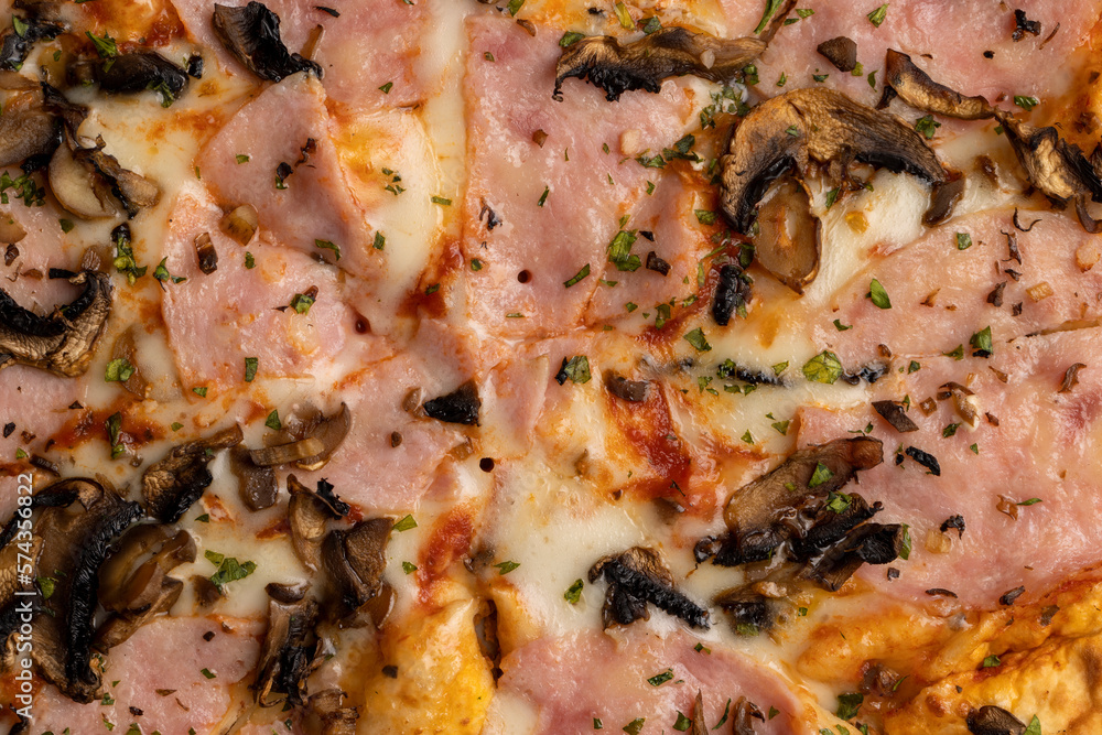 delicious homemade fast food pizza with mushrooms delicious homemade fast food pizza with mushrooms