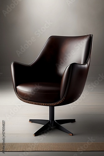 illustration of an industrial Leather Swivel Chair.