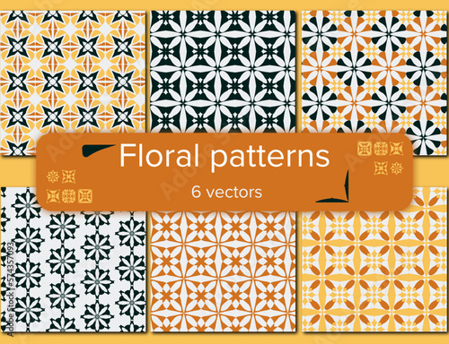 FLoral Patterns - 6 vectores