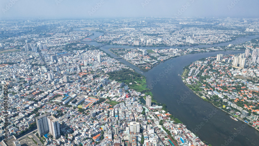 Landmark81-Saigon-Vietnam 
Ho Chi Minh City at Light and Dark-
Drone Shots-Sky shots- Sky pictures