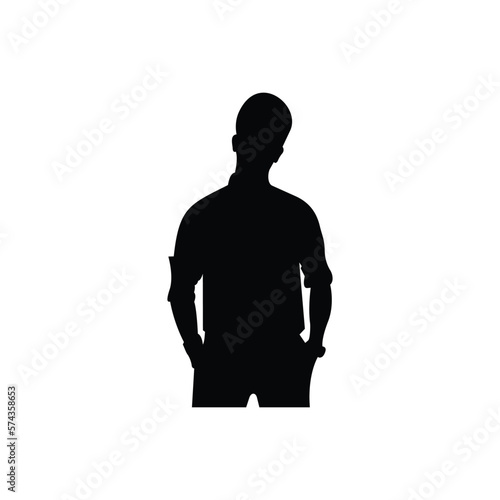 silhouette of a walking man