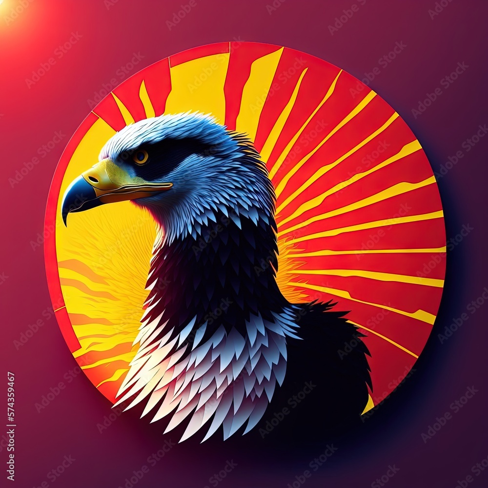 Fototapeta premium Logotype head of a eagle