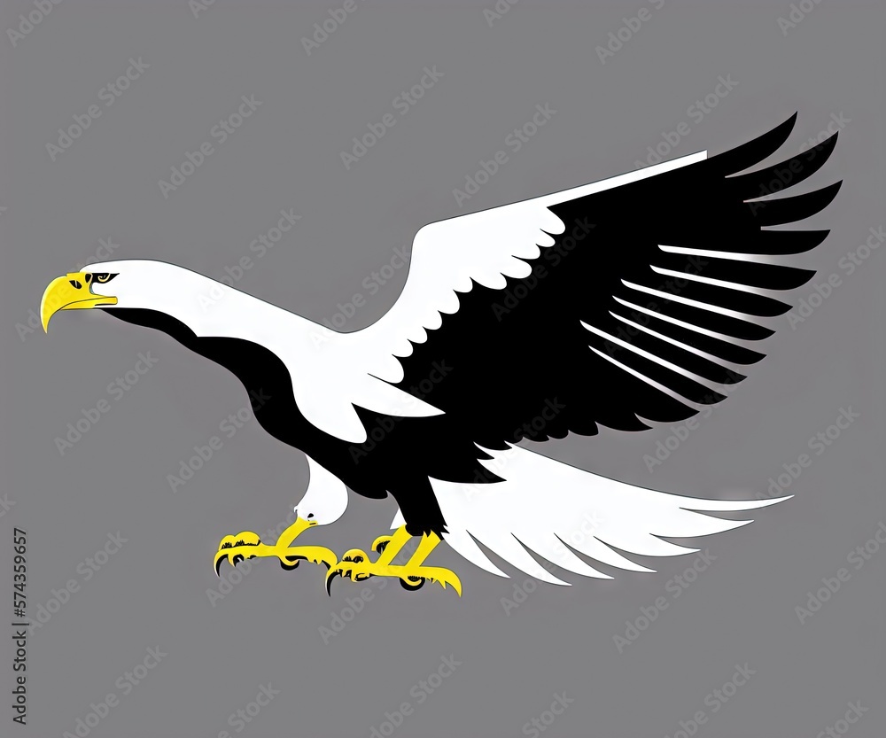 Fototapeta premium Logotype head of a eagle