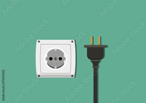 Electric Socket Plug Clipart. Electrical Plug Vector