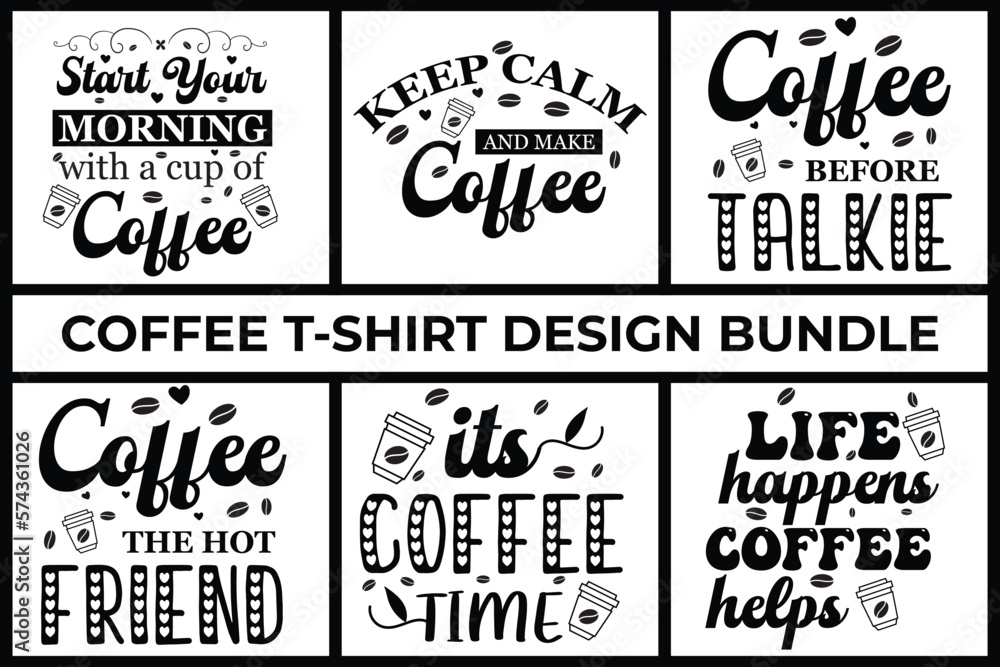 Coffee Lover T-shirt Design Bundle