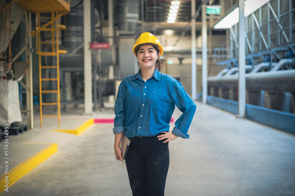 Asian woman engineer standing confident concept, Asian woman are engineer factory inspecting machine in factory with computer, Asian woman engineer working in factory, Asia woman confident Asian woman engineer standing confident concept, Asian woman are engineer factory inspecting machine in factory with computer, Asian woman engineer working in factory, Asia woman confident
