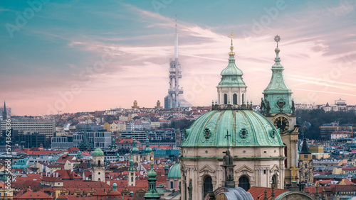 Panorama of the city of Prague