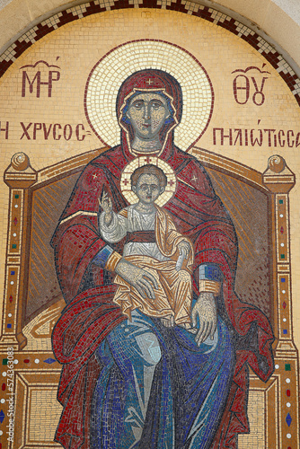 Virgin and child mosaic. Cyprus.