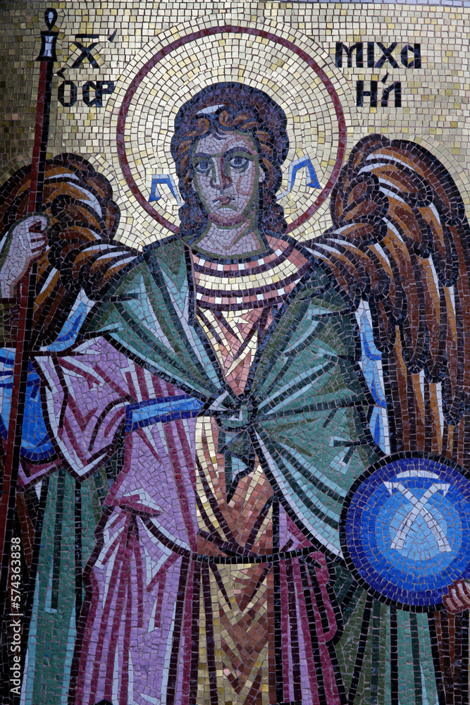 Fototapeta premium Kykkos monastery, Cyprus. St Michael mosaic.