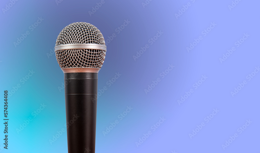 directional microphone isolated on colored background directional microphone isolated on colored background