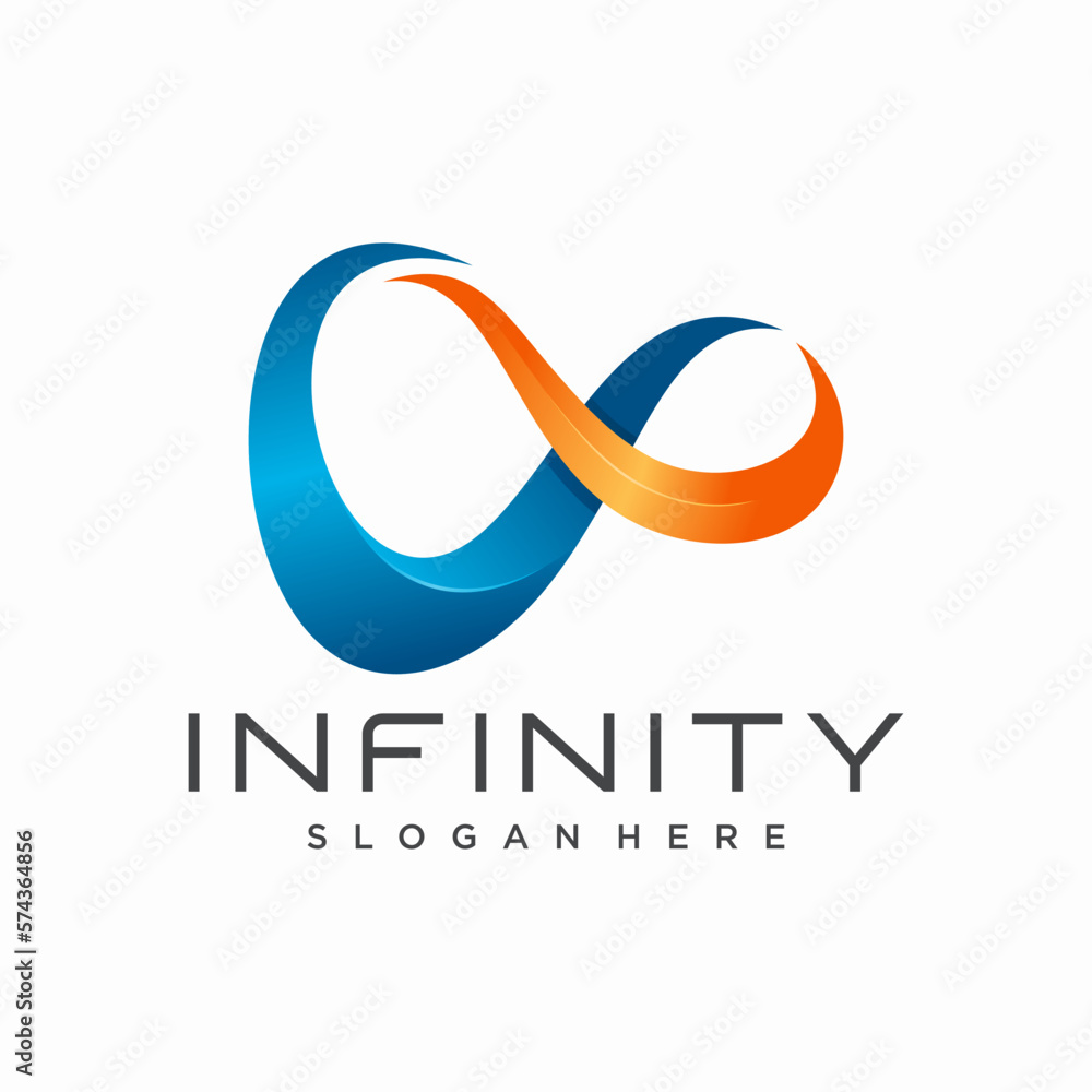 Abstract infinity logo design template Abstract infinity logo design template