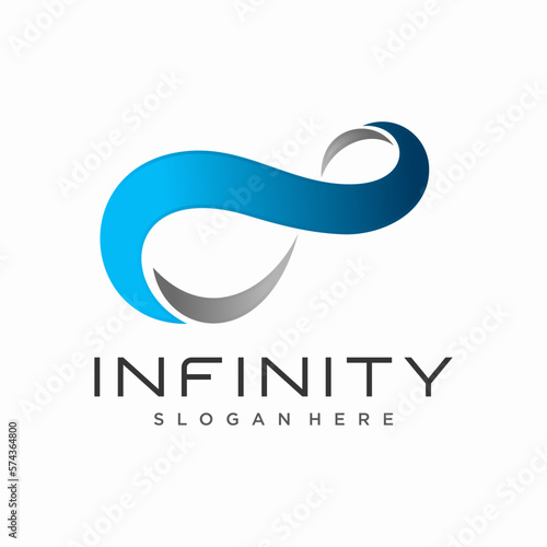 Abstract infinity logo design template